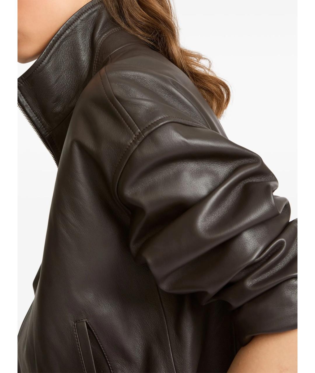 YVES SALOMON Коричневая кожаная куртка, фото 4