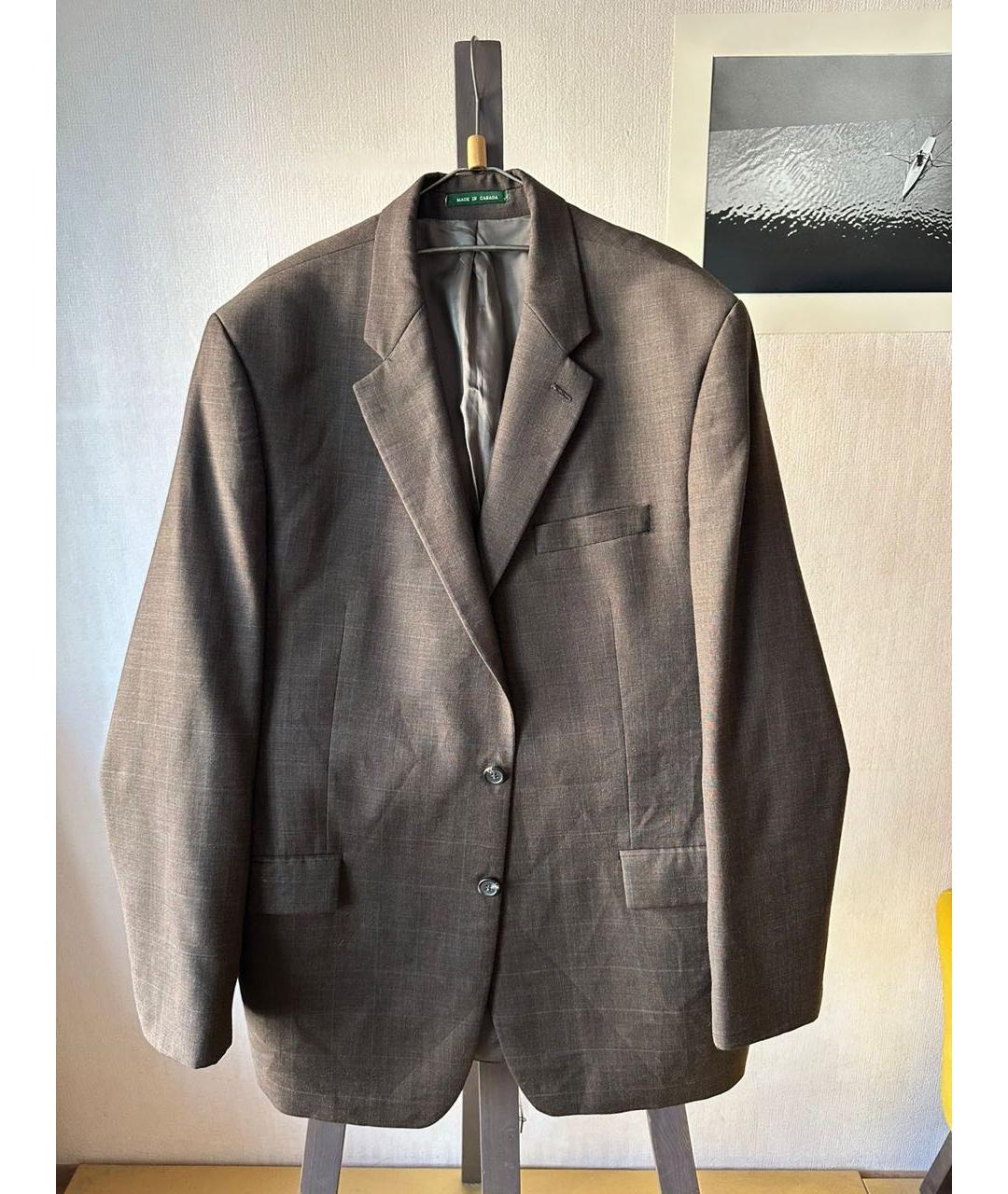 RALPH LAUREN Коричневый шерстяной пиджак, фото 8