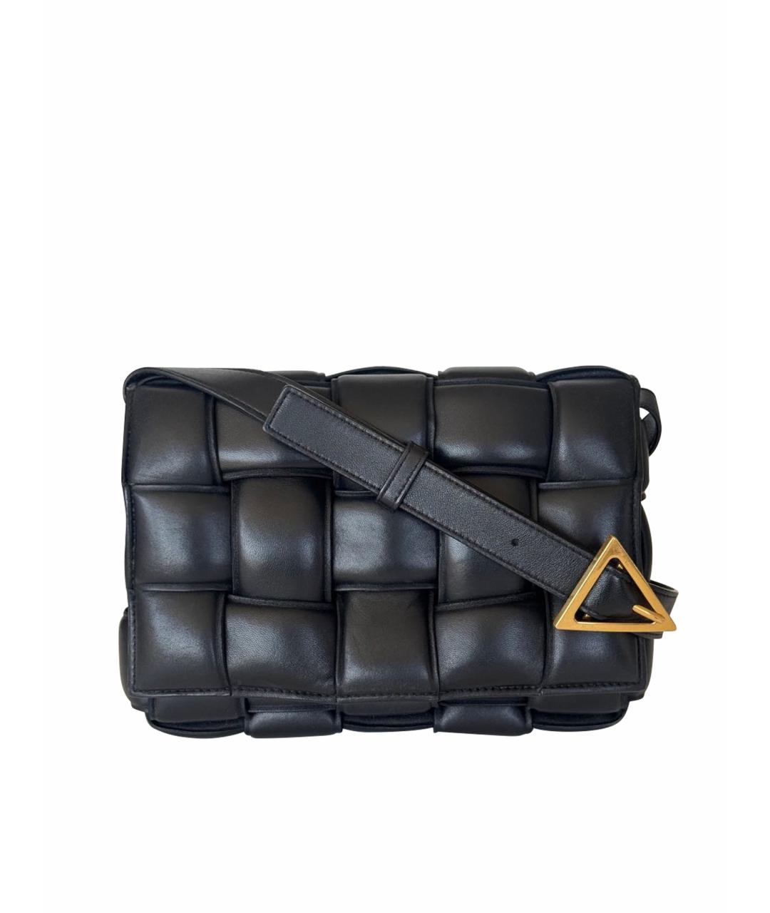 BOTTEGA VENETA Черная кожаная сумка через плечо, фото 1