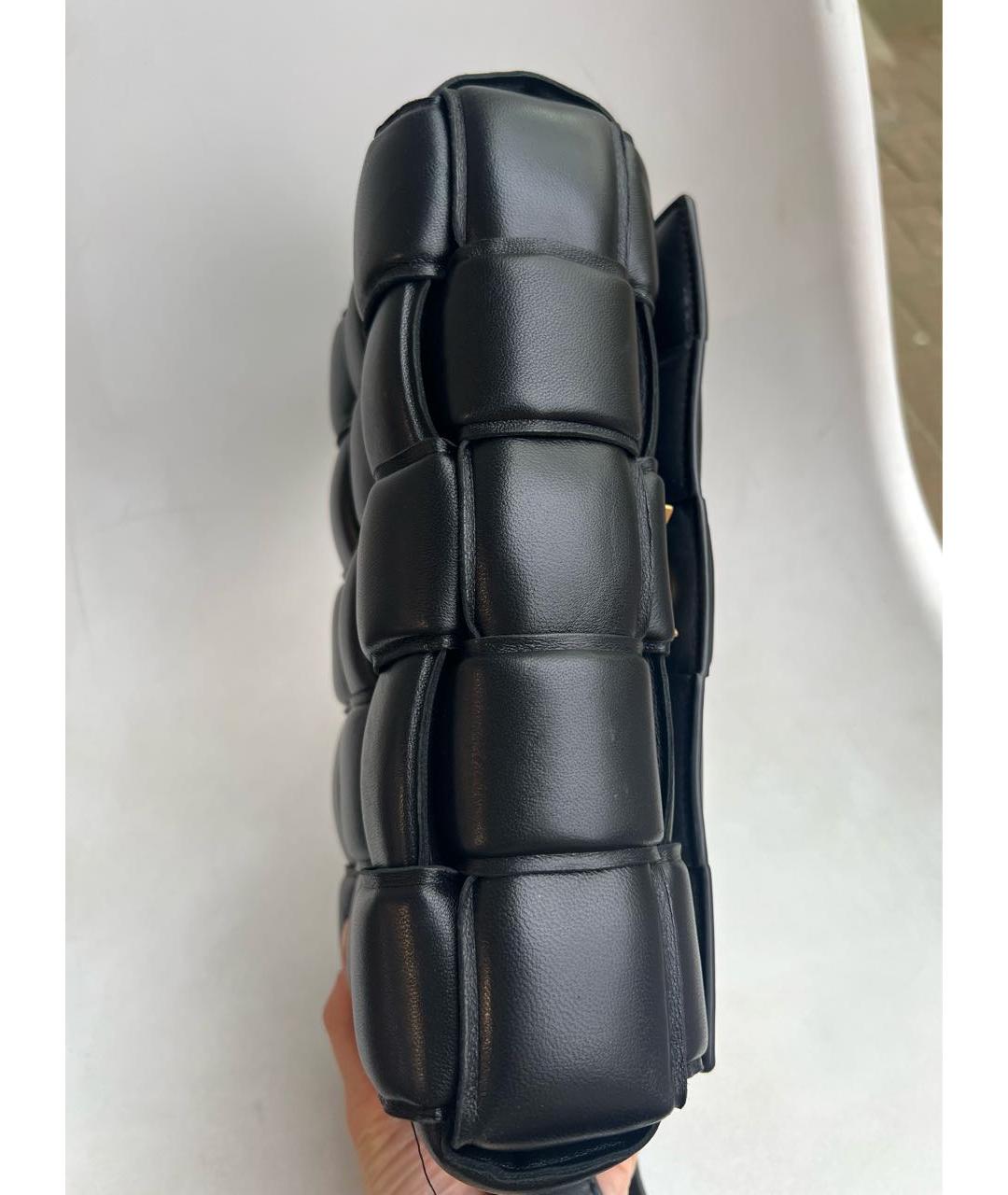 BOTTEGA VENETA Черная кожаная сумка через плечо, фото 4