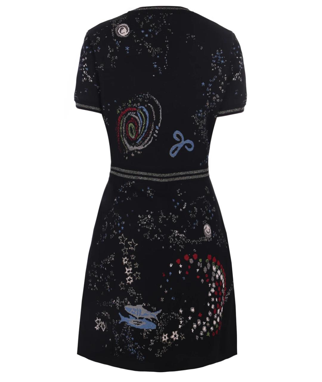 VALENTINO Черное вискозное повседневное платье, фото 2