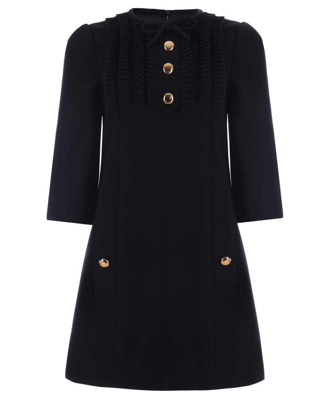 DOLCE&GABBANA Черное полиэстеровое повседневное платье, фото 1