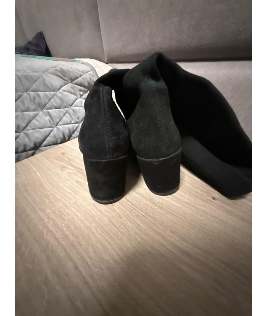 STUART WEITZMAN Черные замшевые ботфорты, фото 4