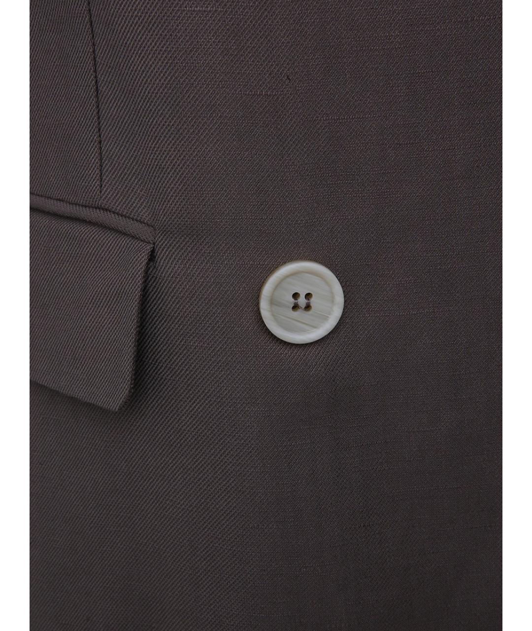 BRUNELLO CUCINELLI Коричневый вискозный жакет/пиджак, фото 3