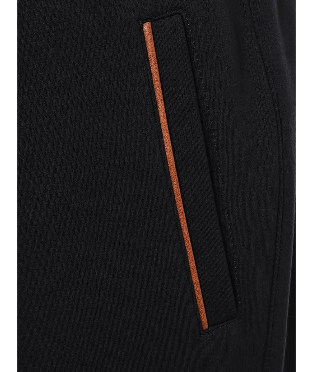 BRUNELLO CUCINELLI Черные хлопковые повседневные брюки, фото 2