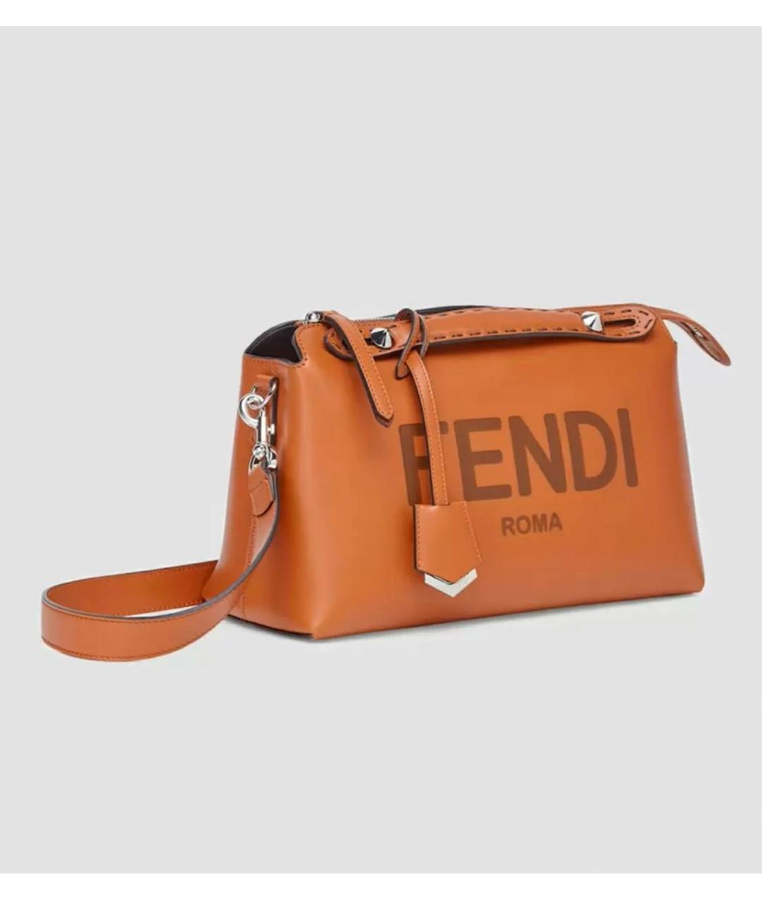 FENDI Коричневая кожаная сумка через плечо, фото 2