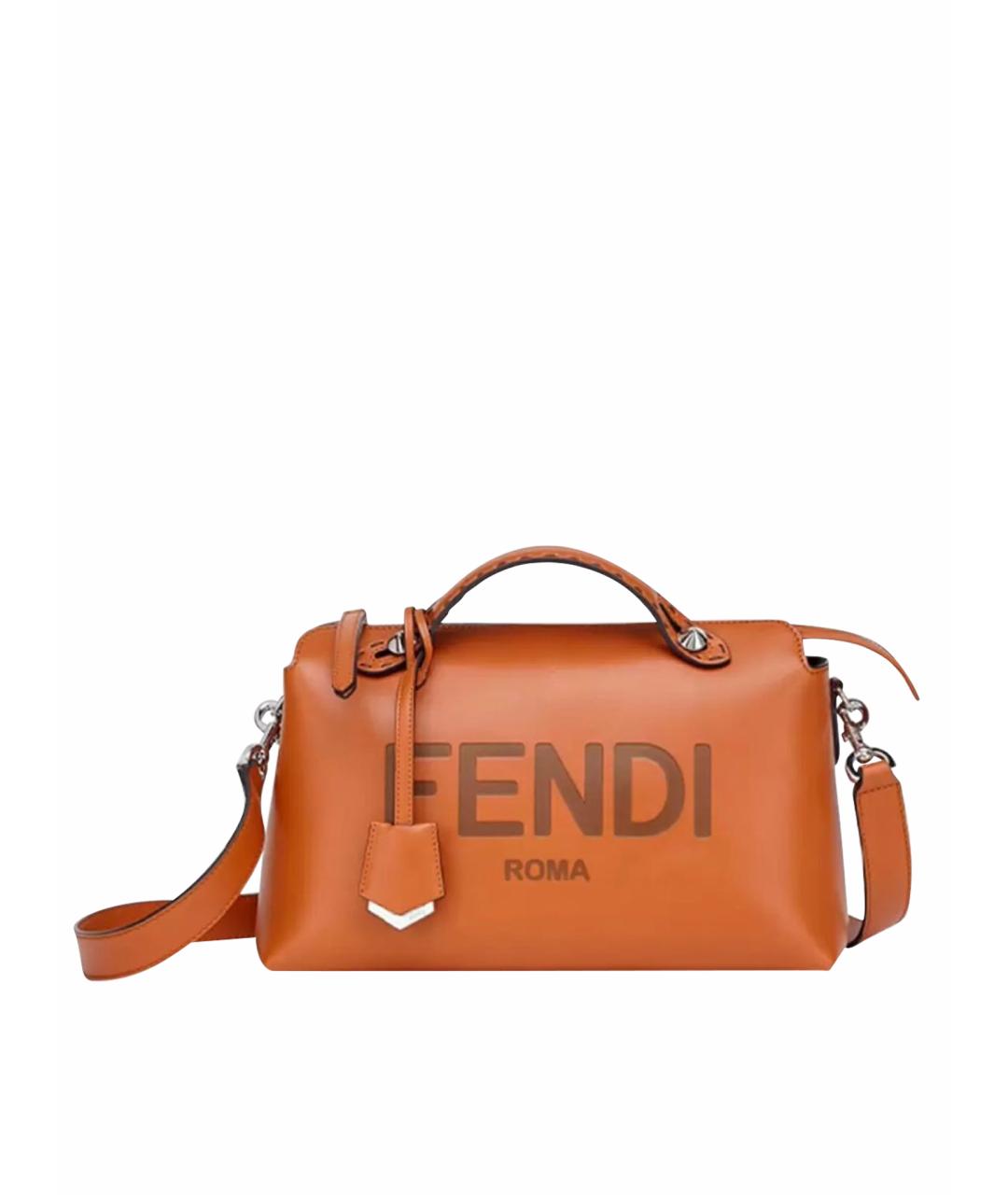 FENDI Коричневая кожаная сумка через плечо, фото 1