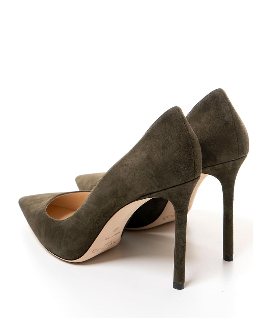 JIMMY CHOO Зеленые замшевые туфли, фото 3