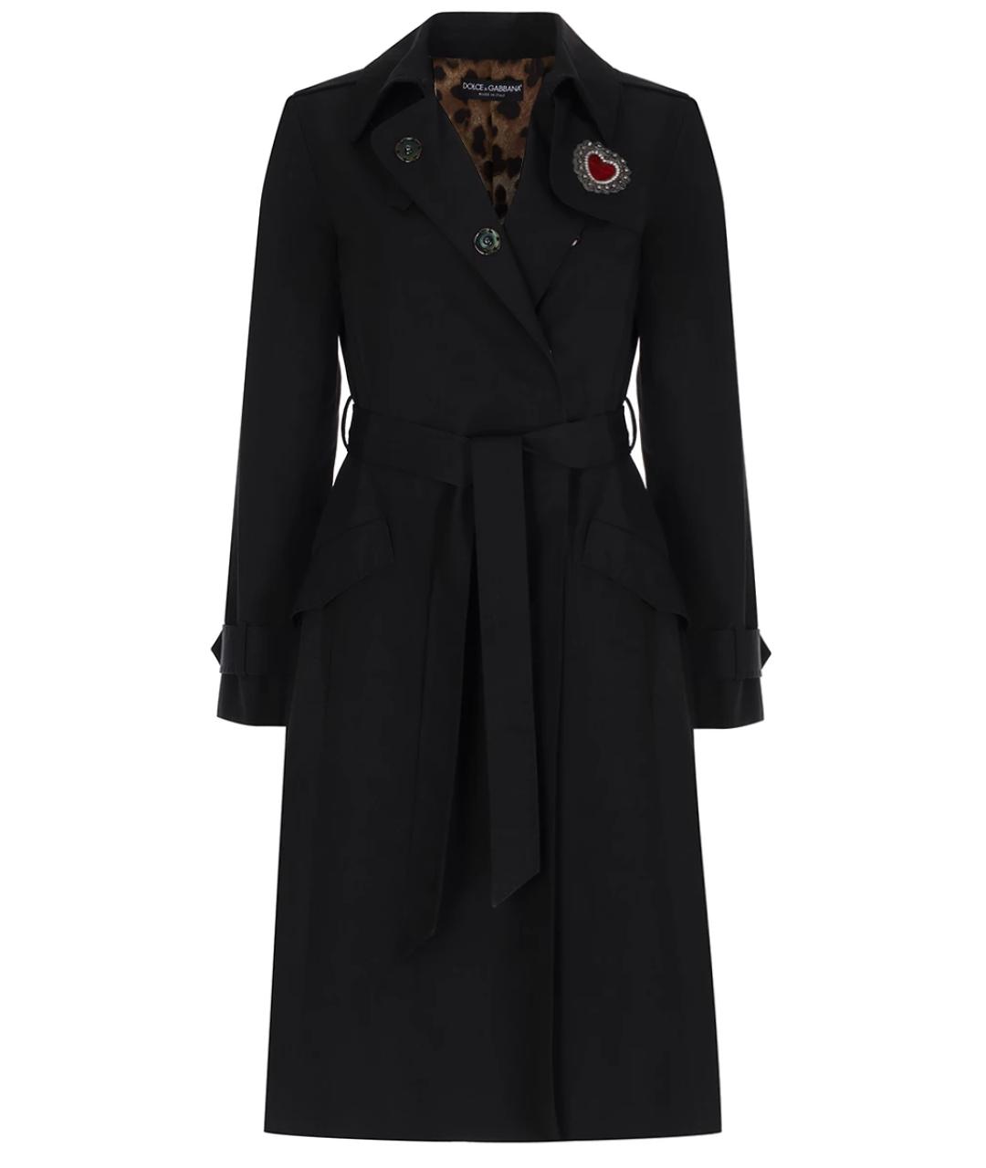 DOLCE&GABBANA Черный полиэстеровый тренч/плащ, фото 1