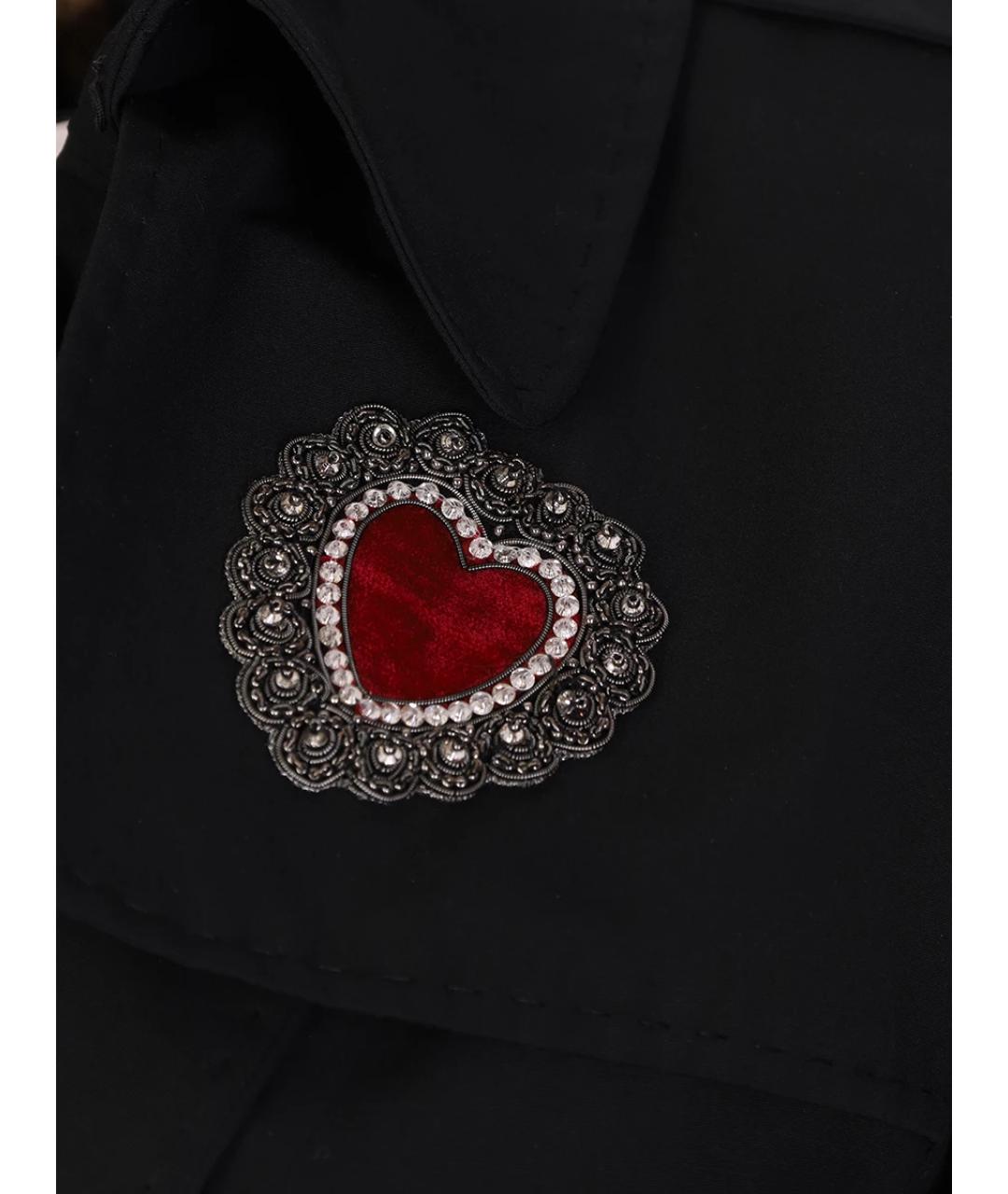 DOLCE&GABBANA Черный полиэстеровый тренч/плащ, фото 3