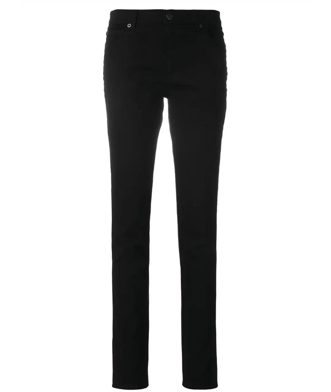 VALENTINO Черные хлопковые прямые джинсы, фото 1