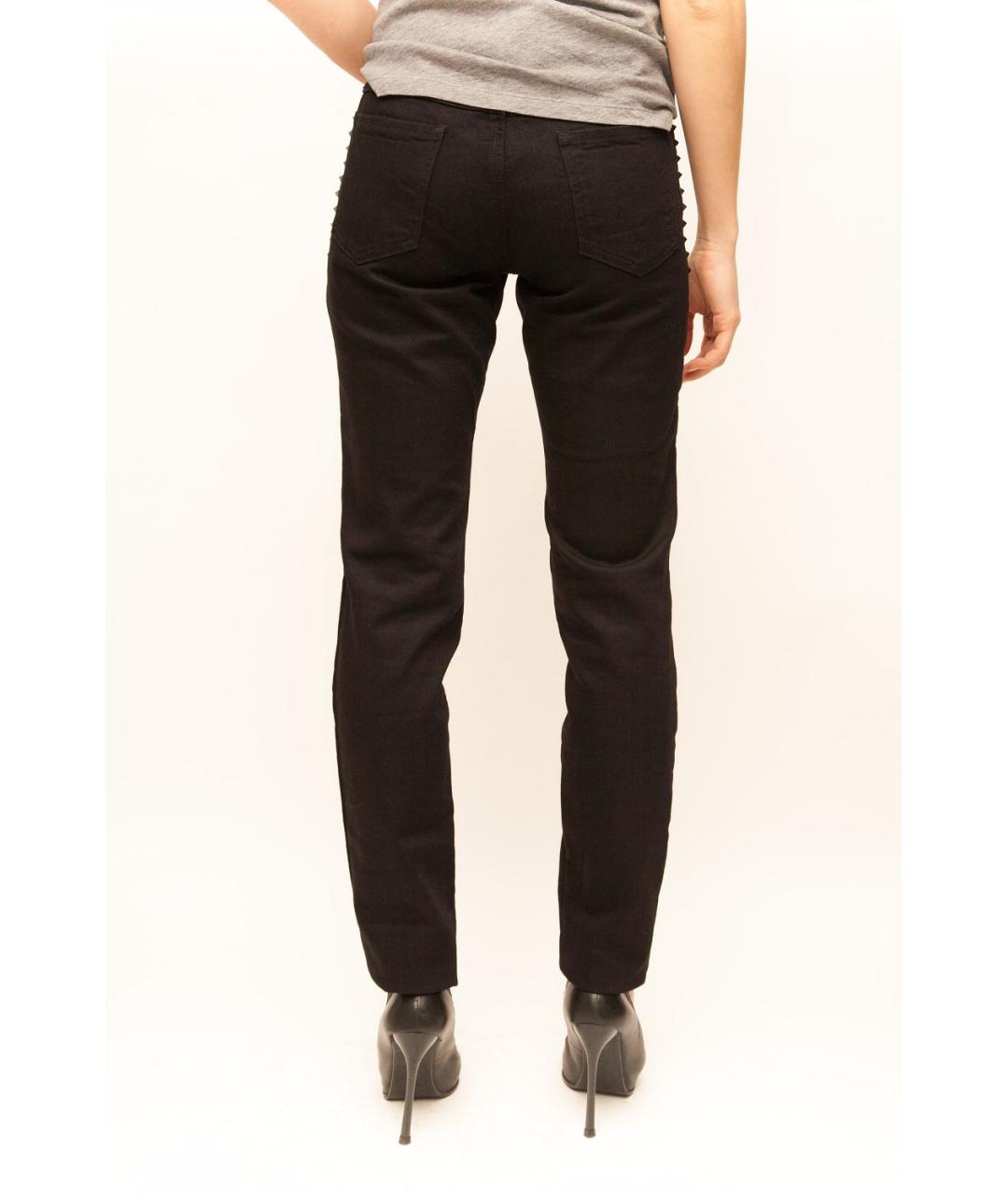 VALENTINO Черные хлопковые прямые джинсы, фото 3