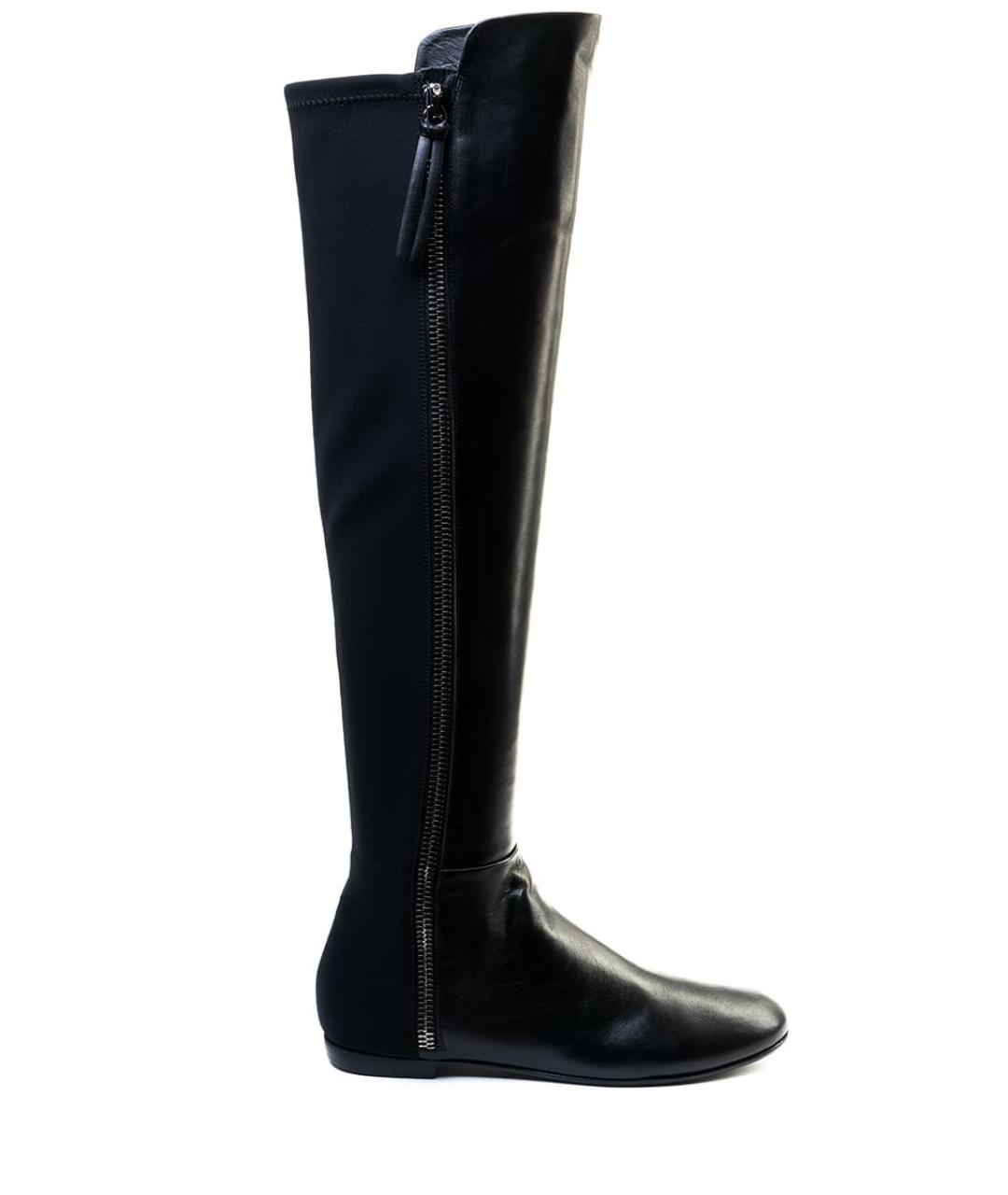 GIUSEPPE ZANOTTI DESIGN Черные кожаные сапоги, фото 1