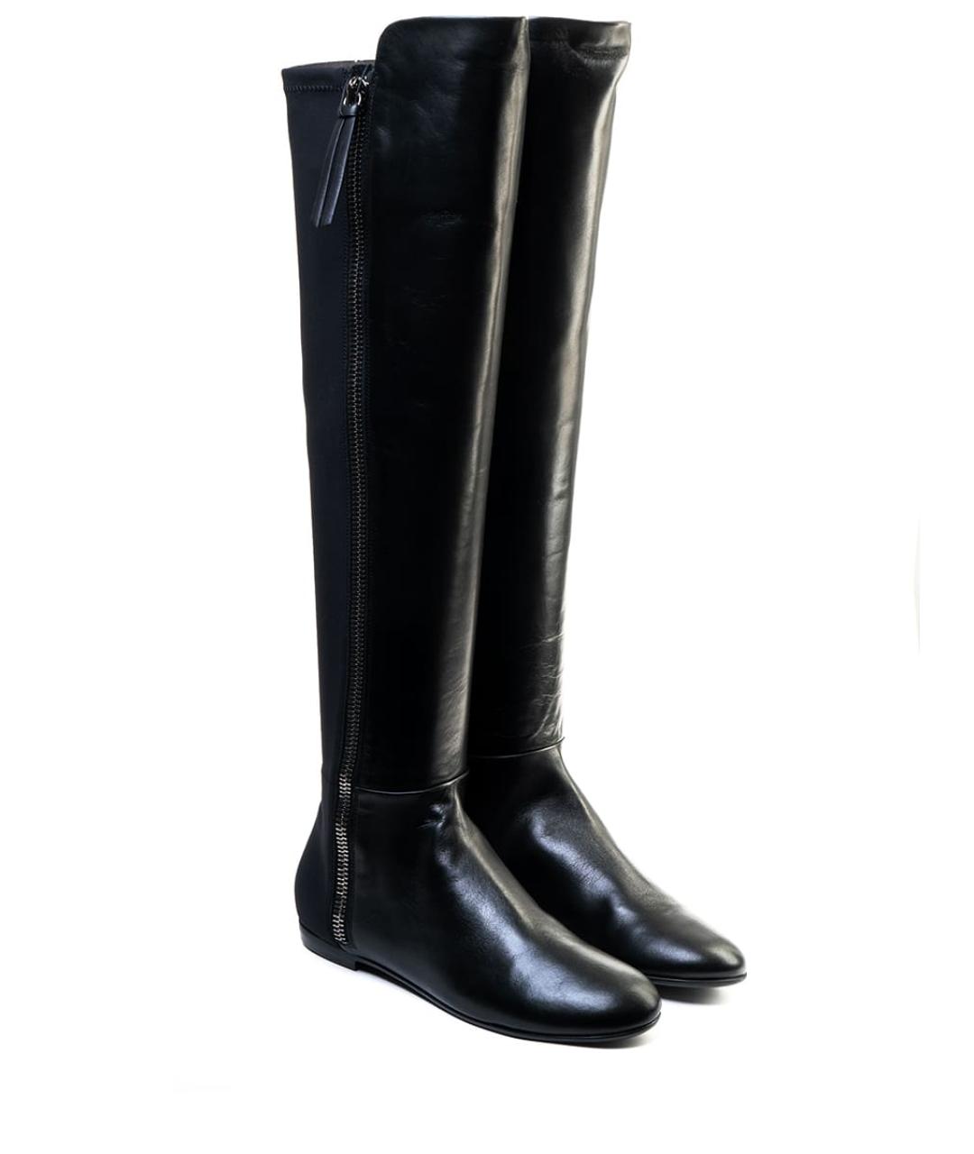 GIUSEPPE ZANOTTI DESIGN Черные кожаные сапоги, фото 2
