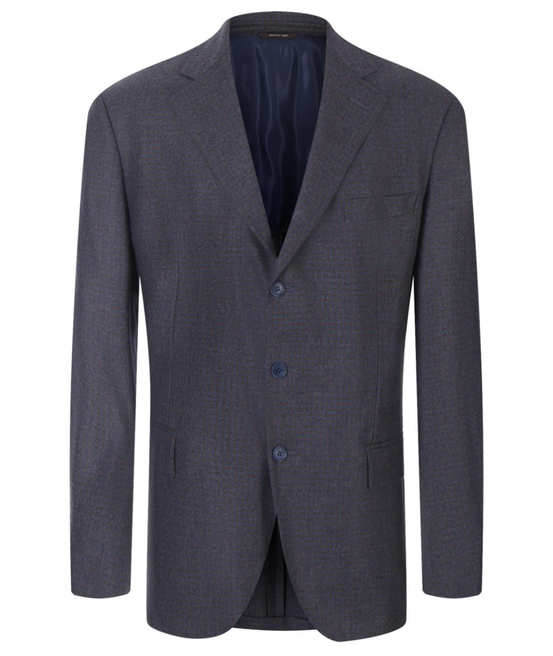 LORO PIANA Синий шерстяной пиджак, фото 1