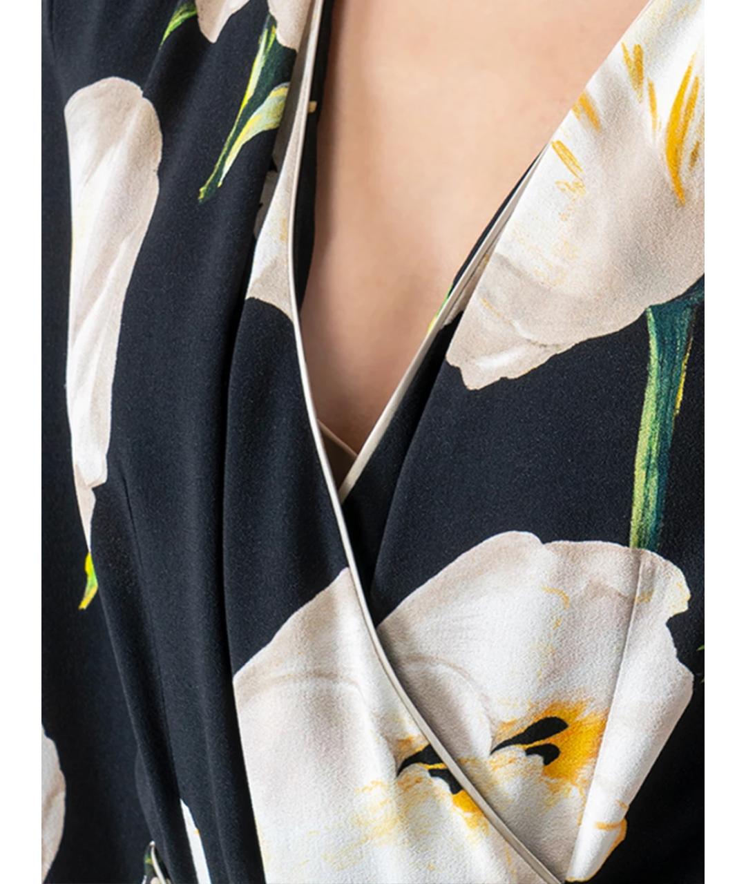 DOLCE&GABBANA Черное вискозное повседневное платье, фото 5