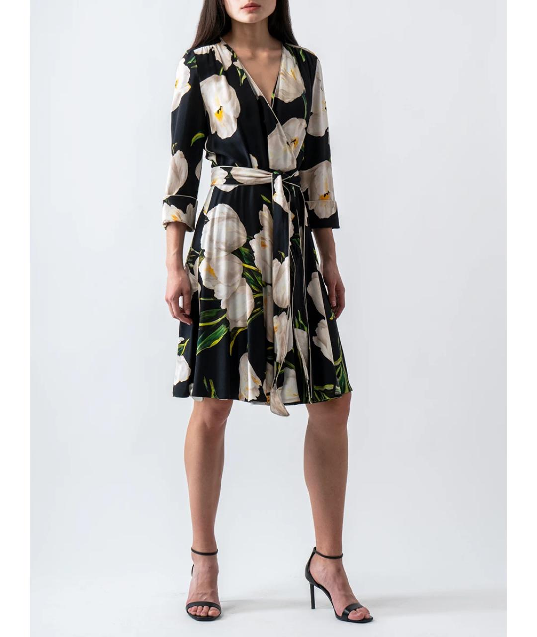 DOLCE&GABBANA Черное вискозное повседневное платье, фото 3