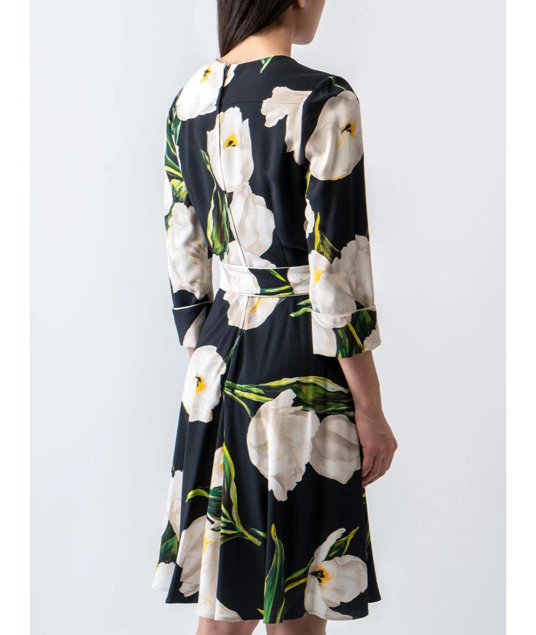 DOLCE&GABBANA Черное вискозное повседневное платье, фото 4