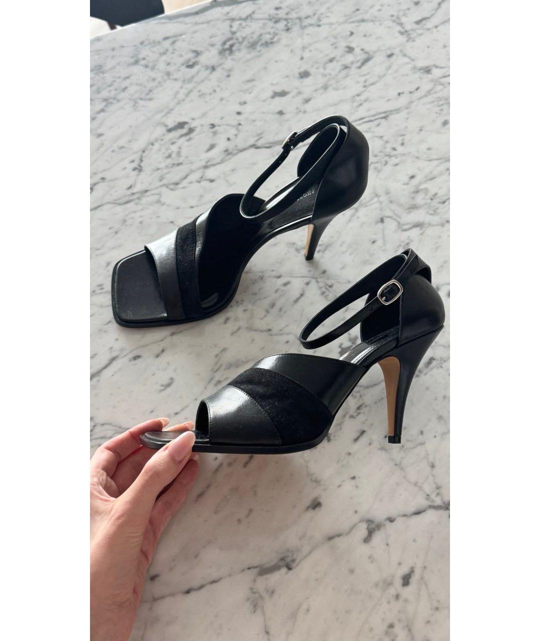 PHOEBE PHILO Черные кожаные туфли, фото 5