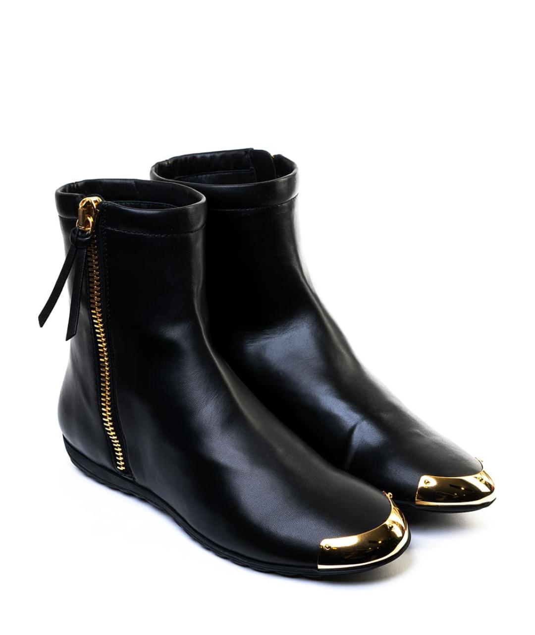 GIUSEPPE ZANOTTI DESIGN Черные кожаные ботинки, фото 2