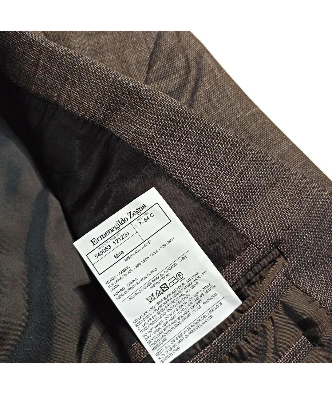 ZEGNA Коричневый шерстяной пиджак, фото 6