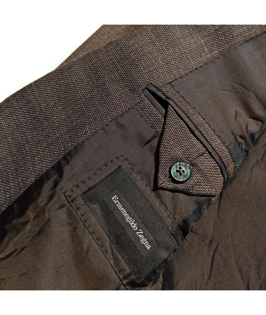ZEGNA Коричневый шерстяной пиджак, фото 5