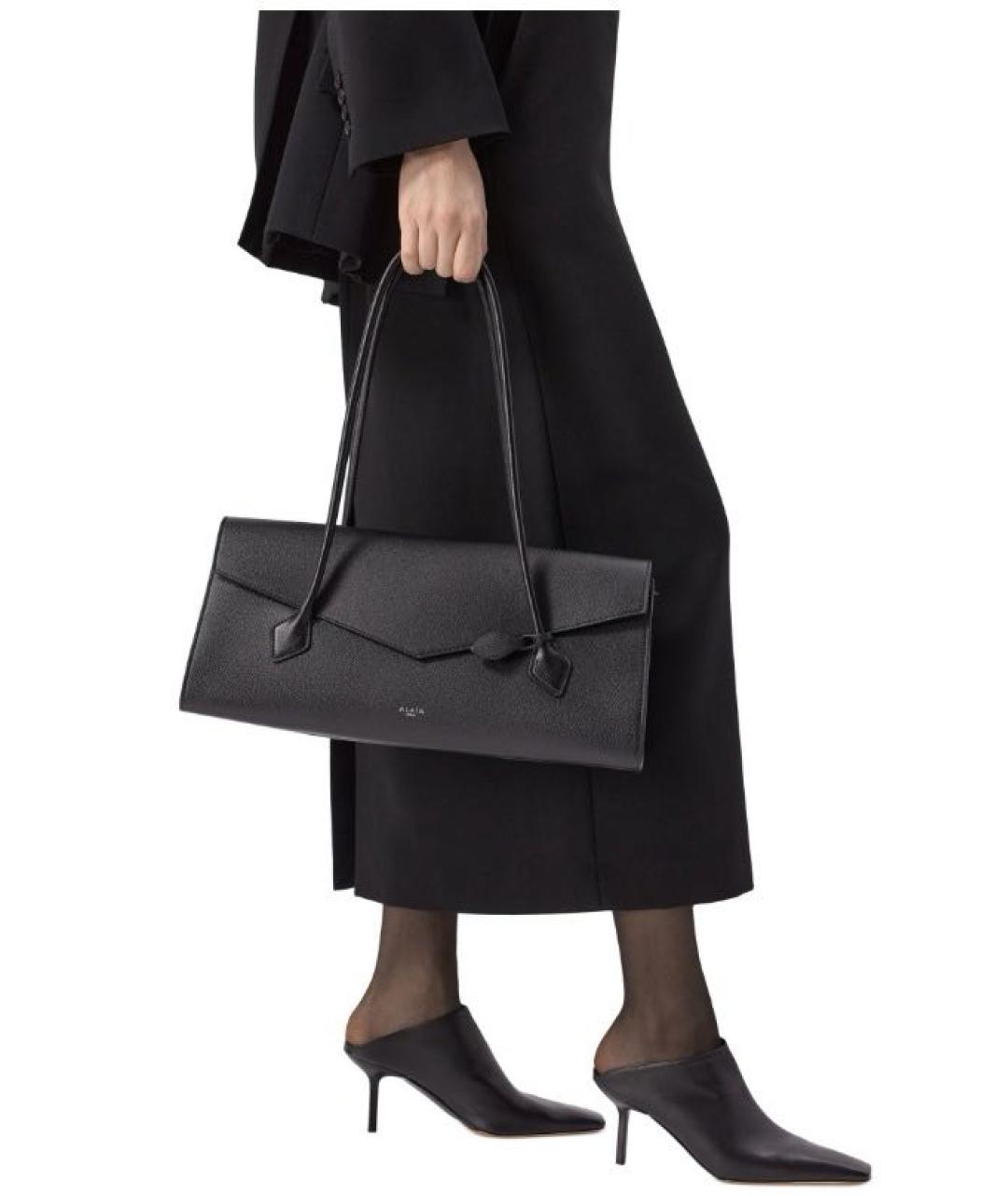 ALAIA Черная кожаная сумка через плечо, фото 4