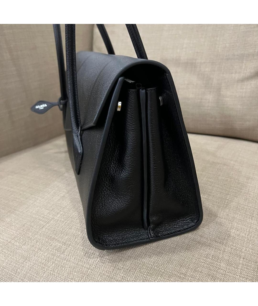 ALAIA Черная кожаная сумка через плечо, фото 3