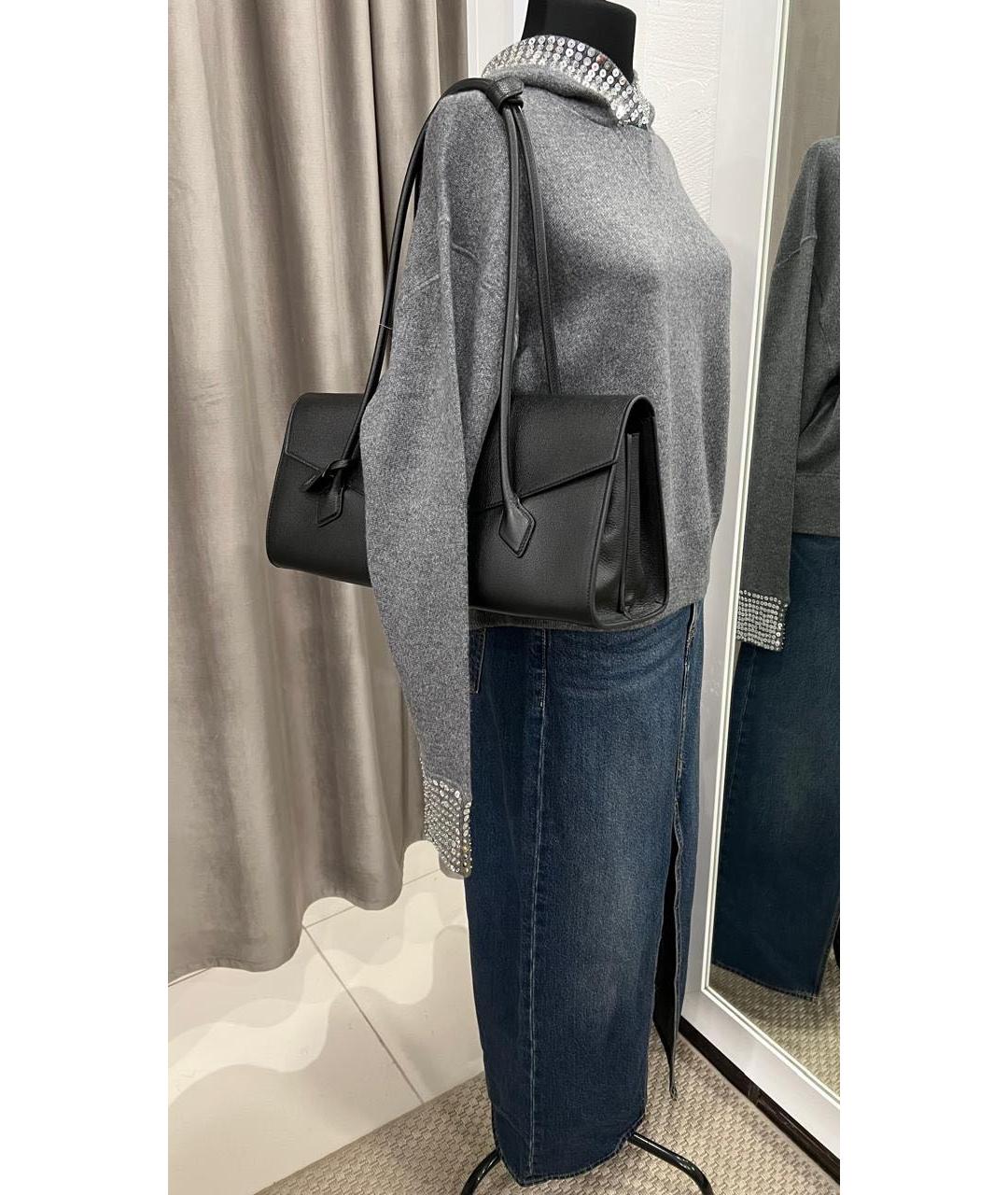 ALAIA Черная кожаная сумка через плечо, фото 2