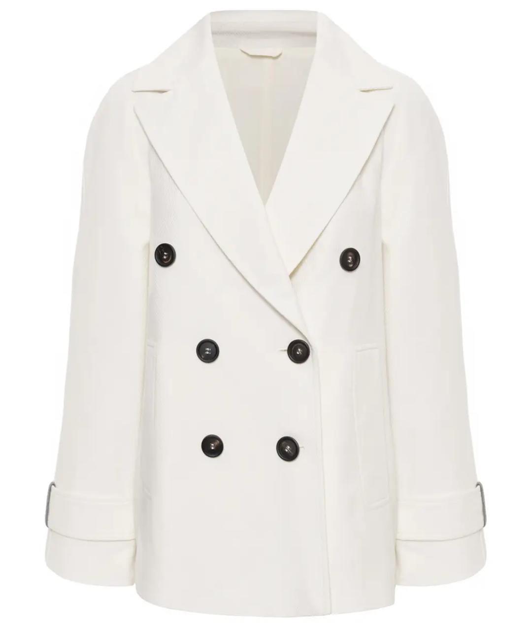 BRUNELLO CUCINELLI Белый хлопковый жакет/пиджак, фото 1