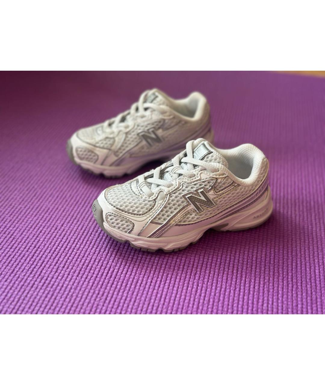 NEW BALANCE KIDS Белые текстильные кеды, фото 5