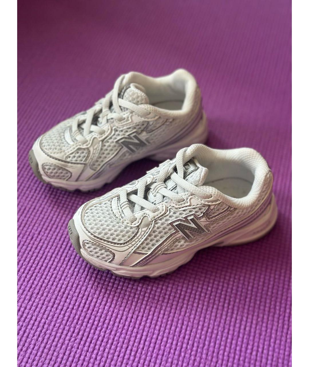 NEW BALANCE KIDS Белые текстильные кеды, фото 2