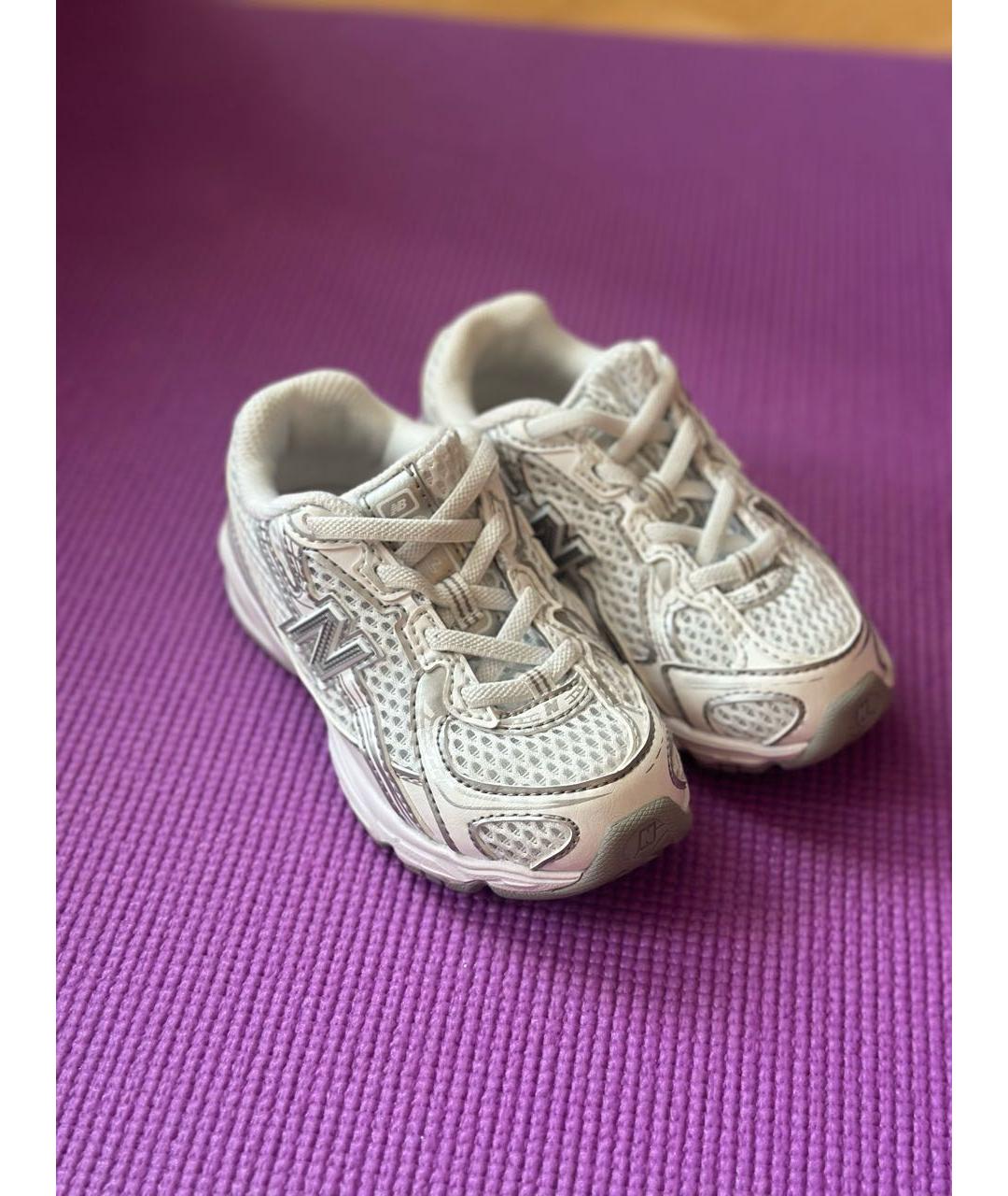 NEW BALANCE KIDS Белые текстильные кеды, фото 4