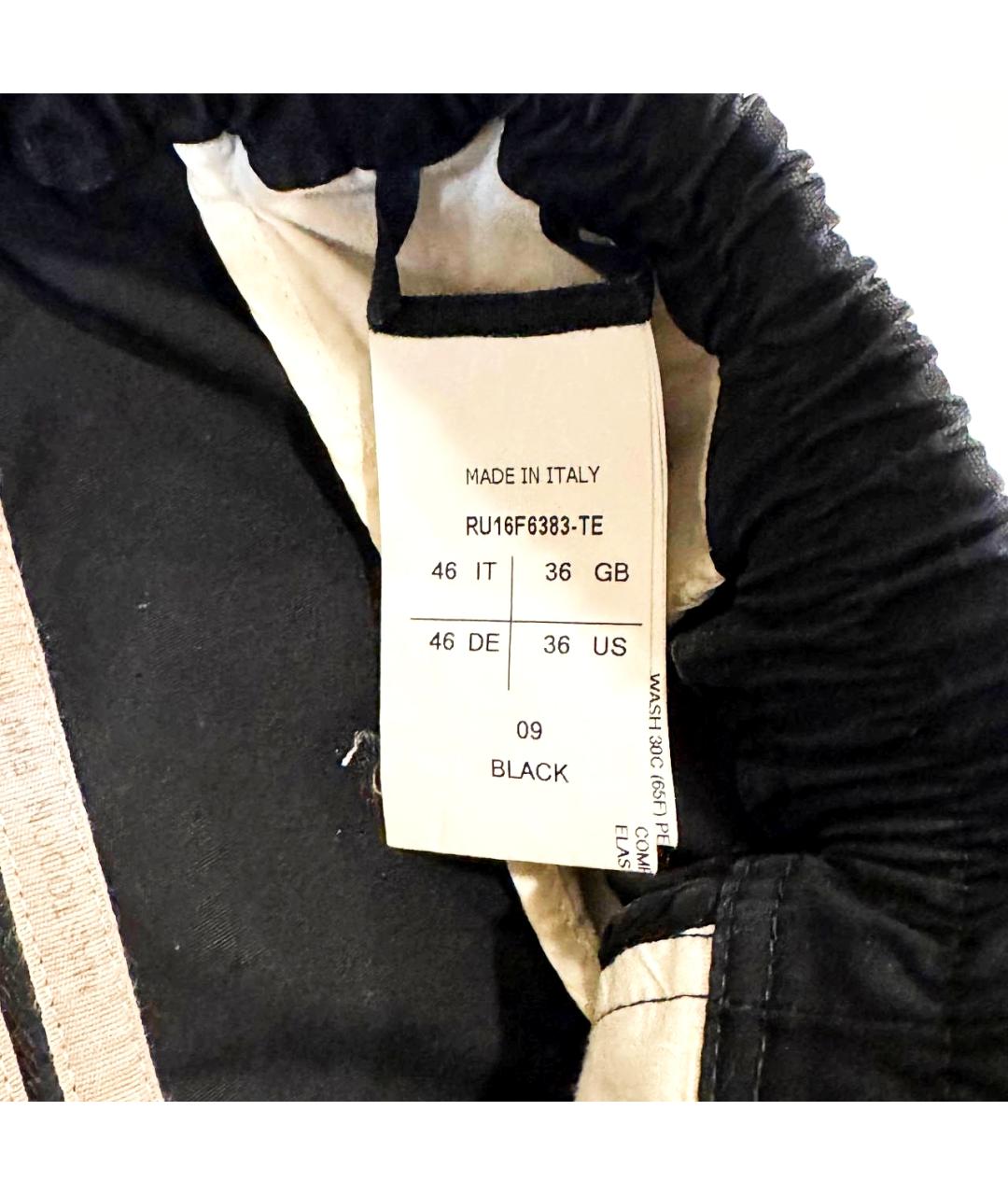 RICK OWENS Черные хлопковые шорты, фото 6