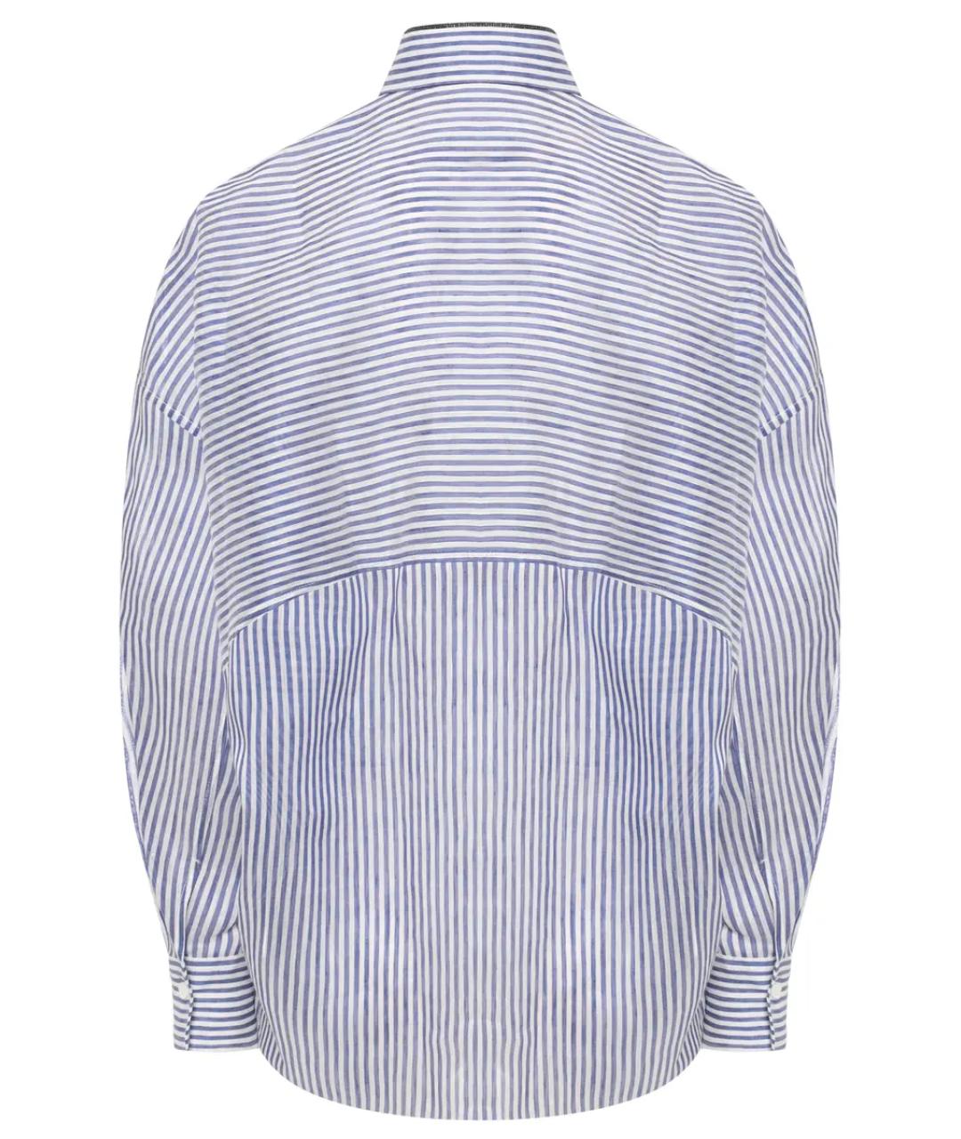 BRUNELLO CUCINELLI Голубая льняная рубашка, фото 2