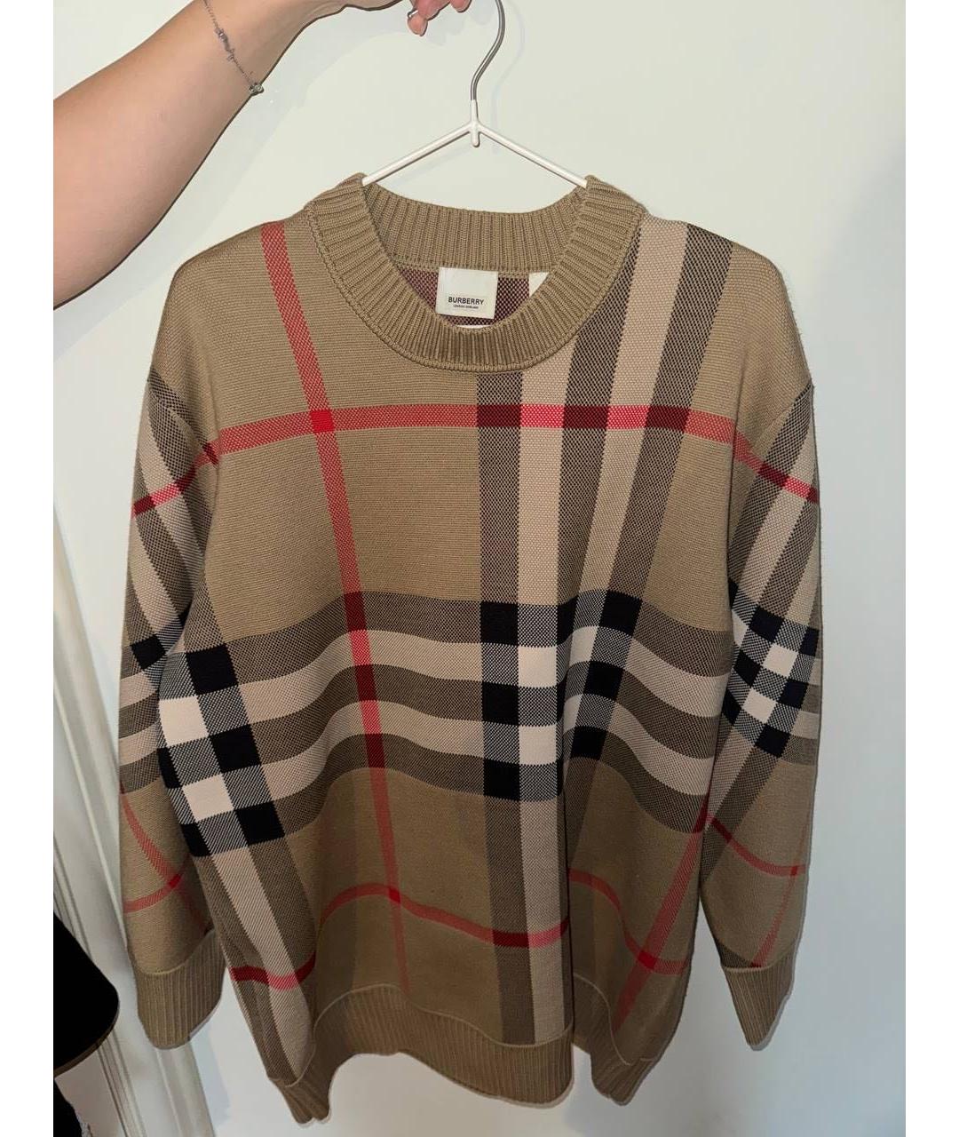 BURBERRY Бежевый хлопковый джемпер / свитер, фото 6
