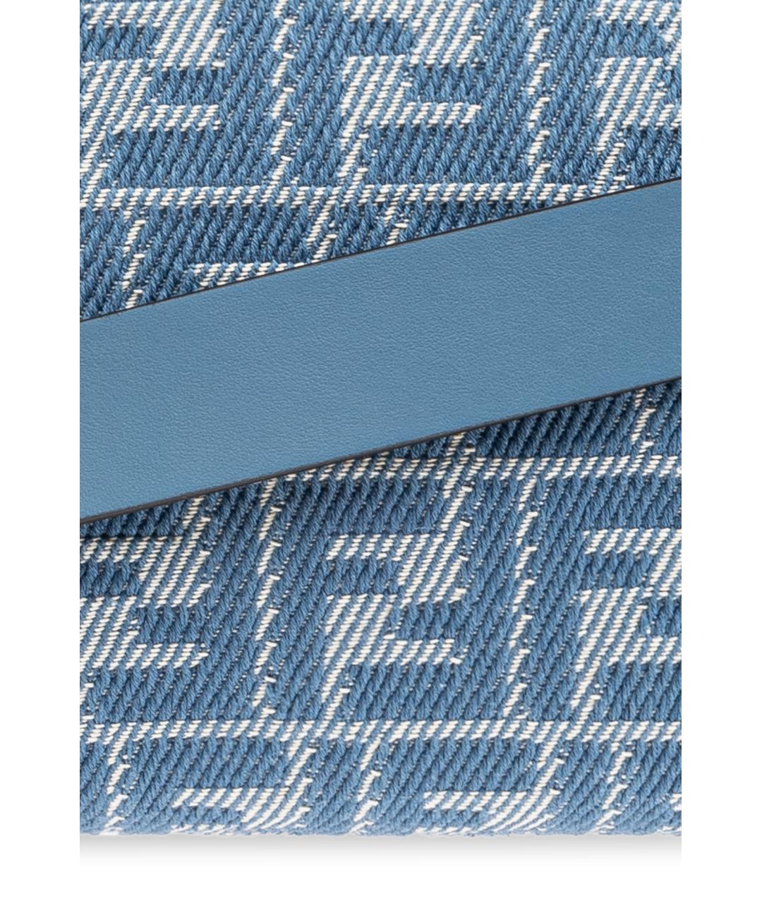 FENDI Голубая деним сумка тоут, фото 6