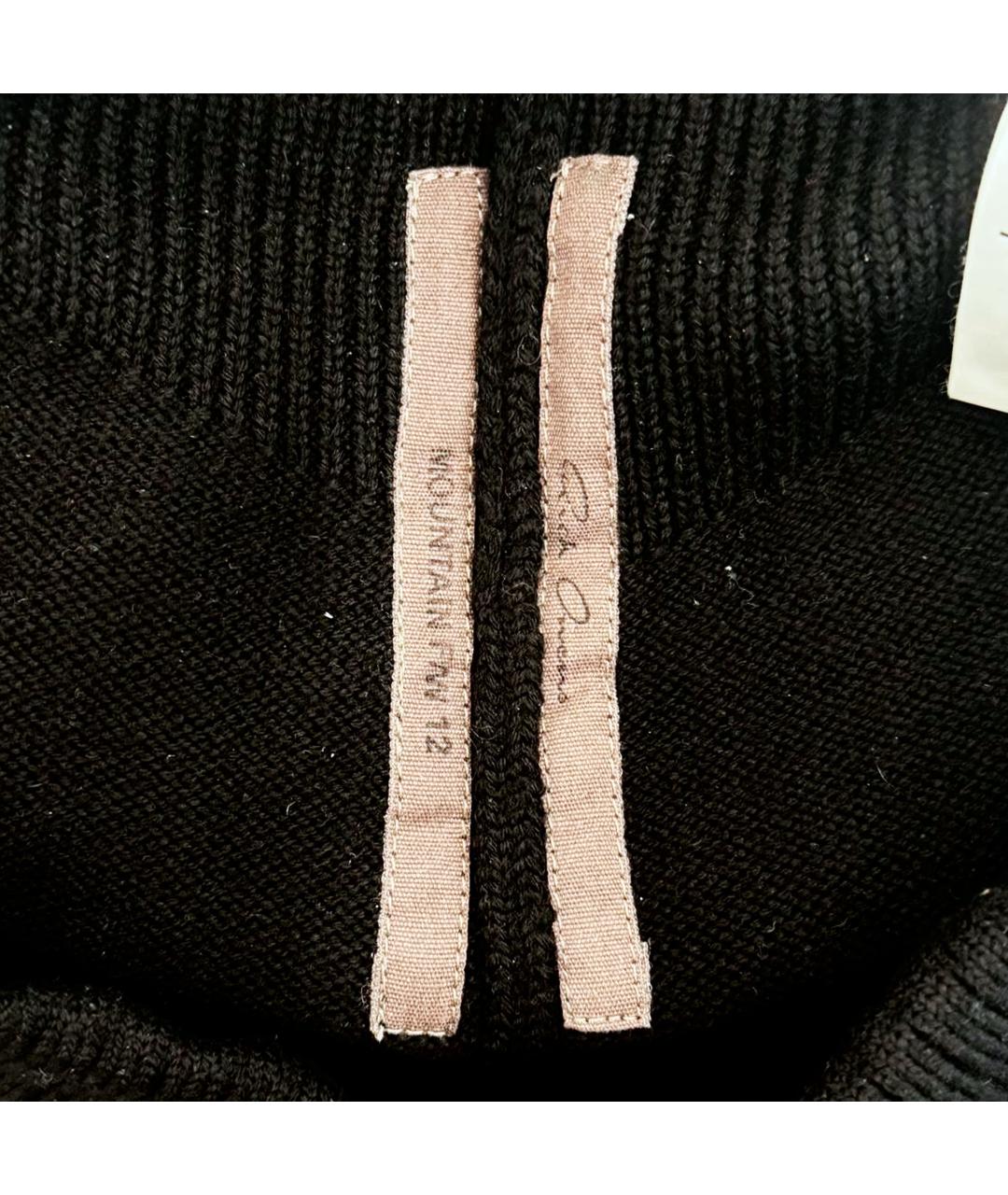 RICK OWENS Черные хлопковые повседневные брюки, фото 2