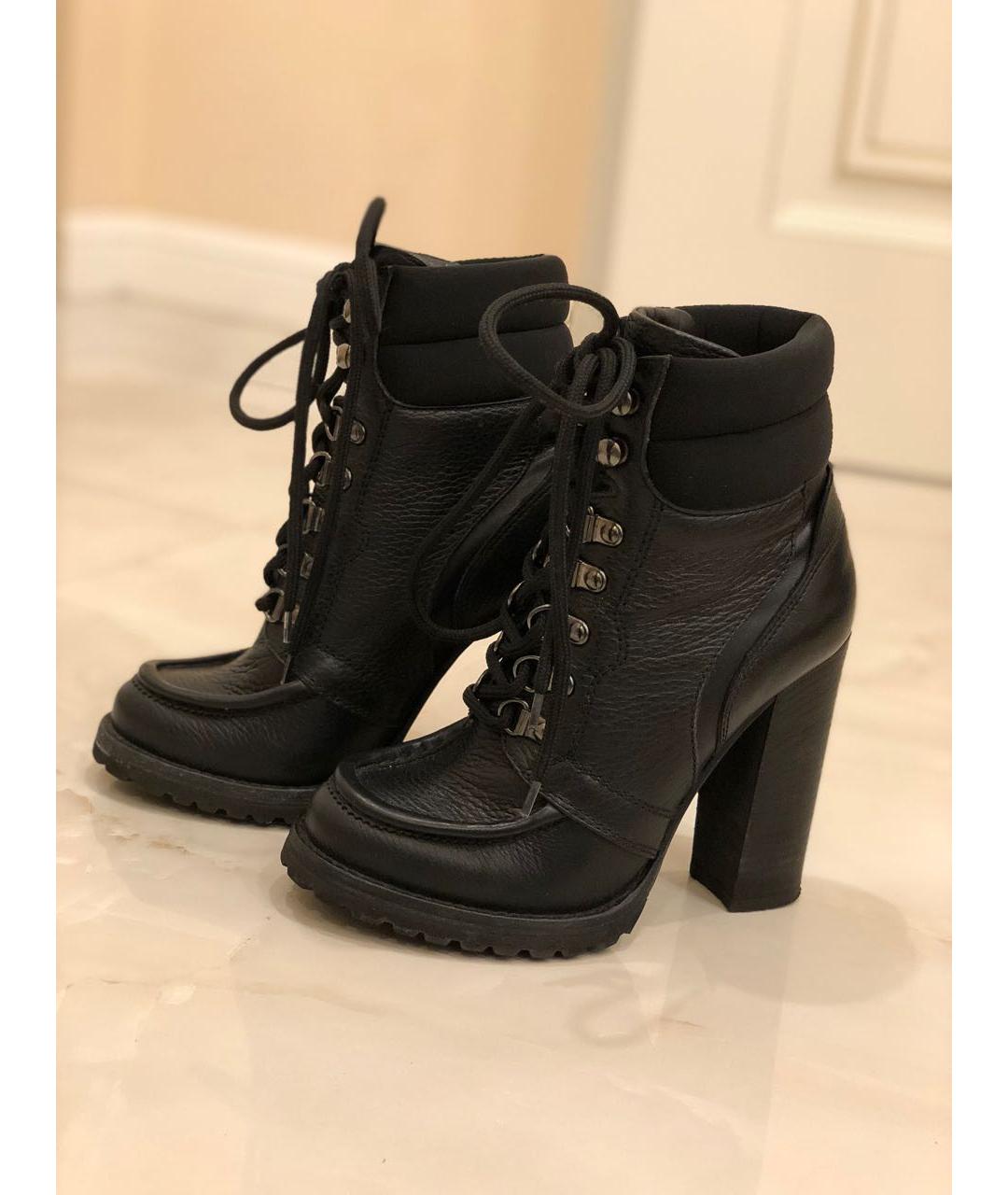 ERMANNO SCERVINO Черные кожаные ботильоны, фото 8