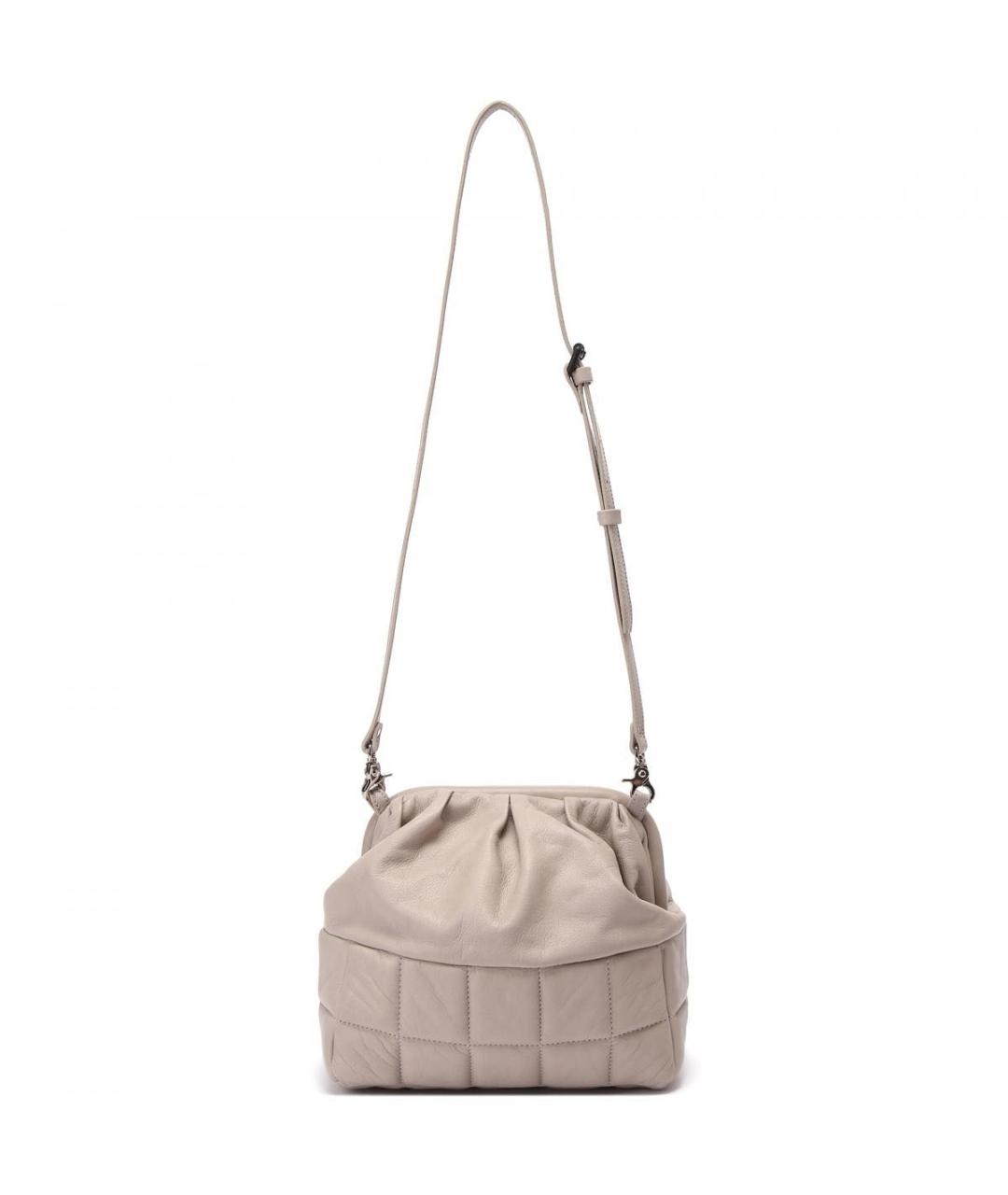 MAX MARA Бежевая кожаная сумка через плечо, фото 3