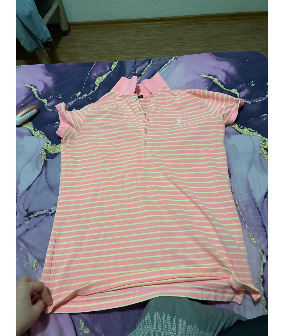POLO RALPH LAUREN Коралловая хлопковая футболка, фото 4