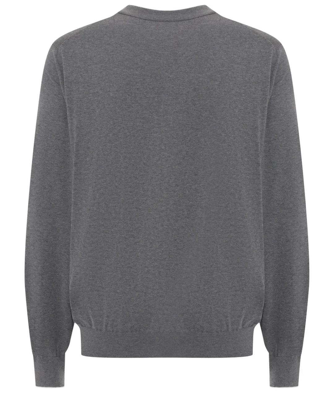 BRUNELLO CUCINELLI Серый хлопковый кардиган, фото 2