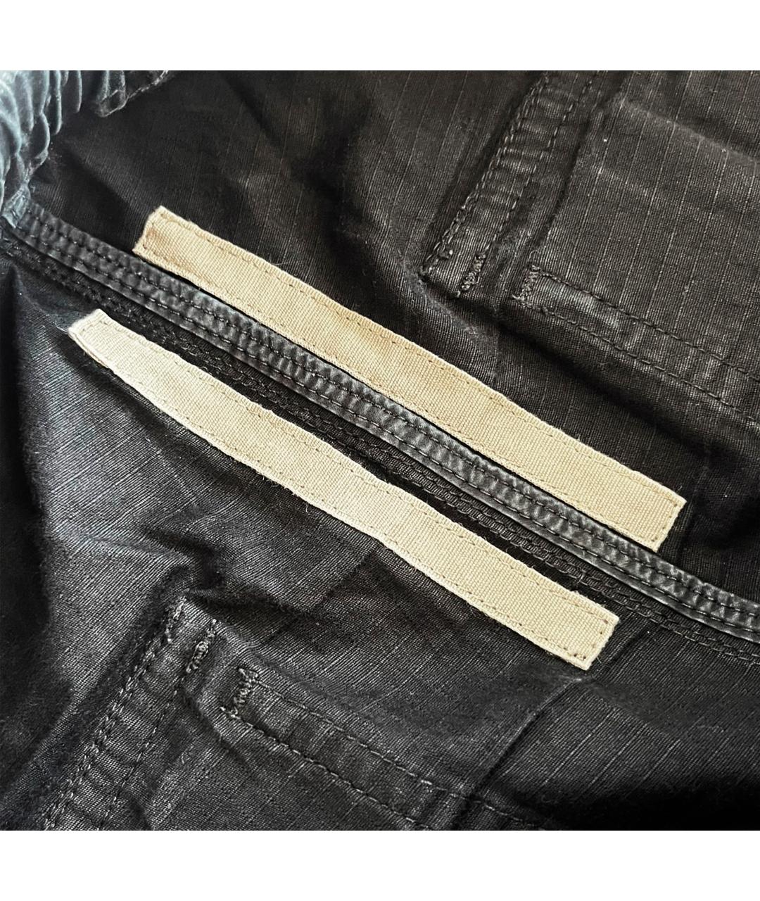 RICK OWENS Черные хлопковые повседневные брюки, фото 5
