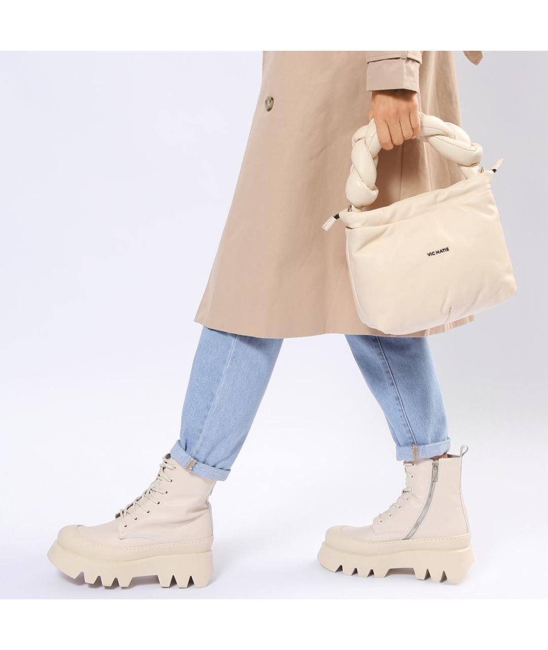MAX MARA Бежевая кожаная сумка через плечо, фото 5