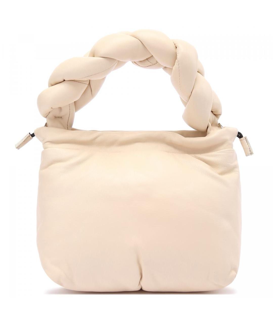 MAX MARA Бежевая кожаная сумка через плечо, фото 3