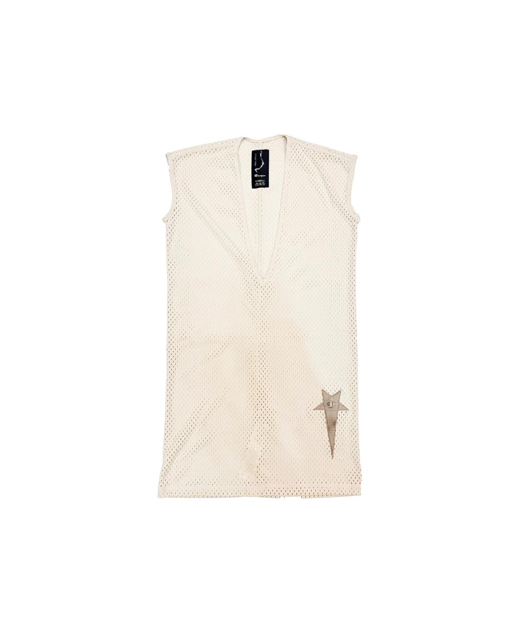 RICK OWENS Белая майка, фото 8
