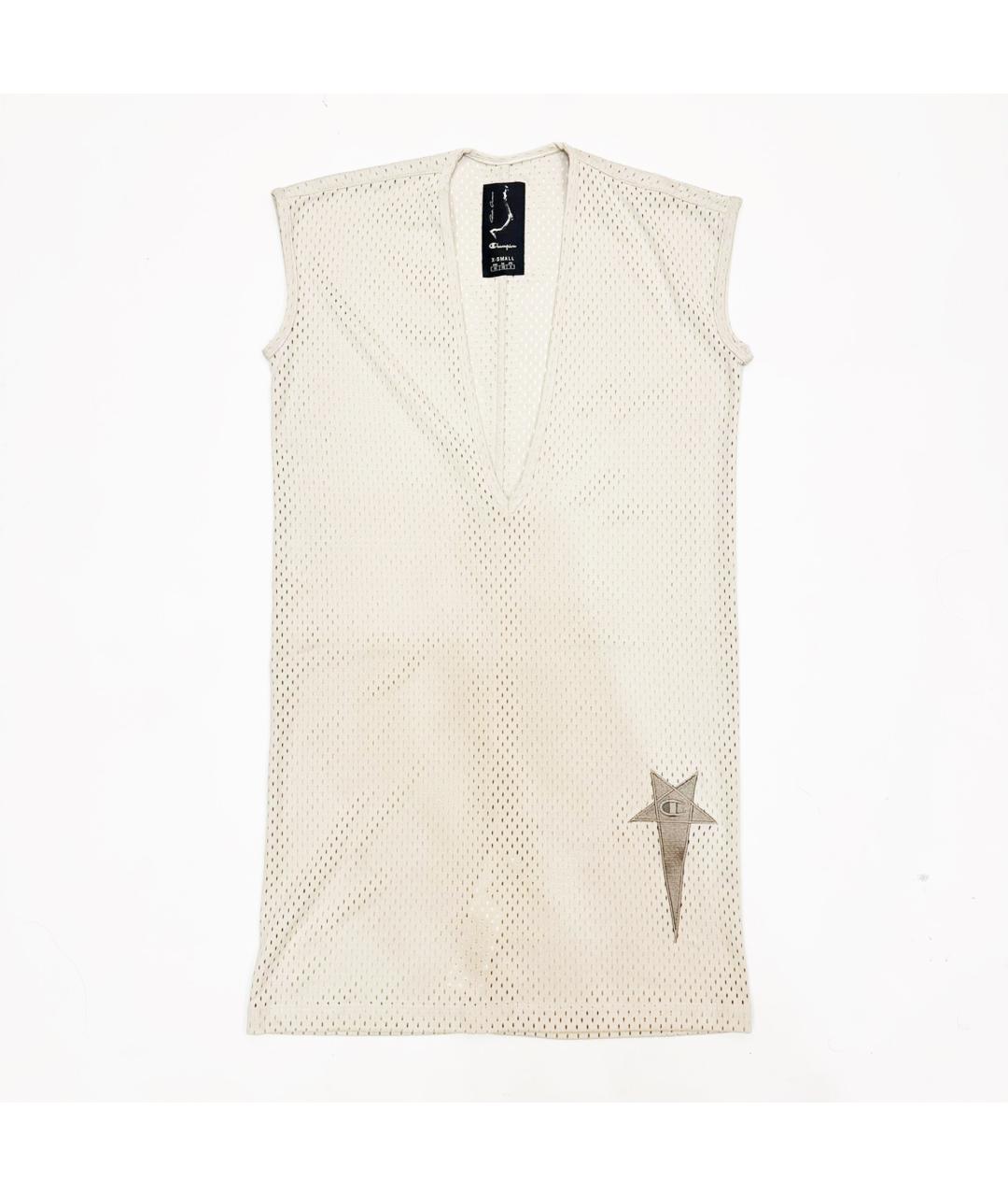 RICK OWENS Белая майка, фото 2