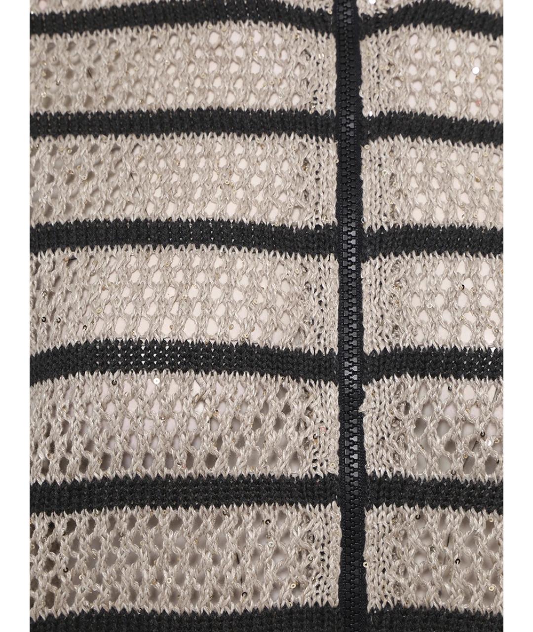 BRUNELLO CUCINELLI Серый льняной кардиган, фото 3