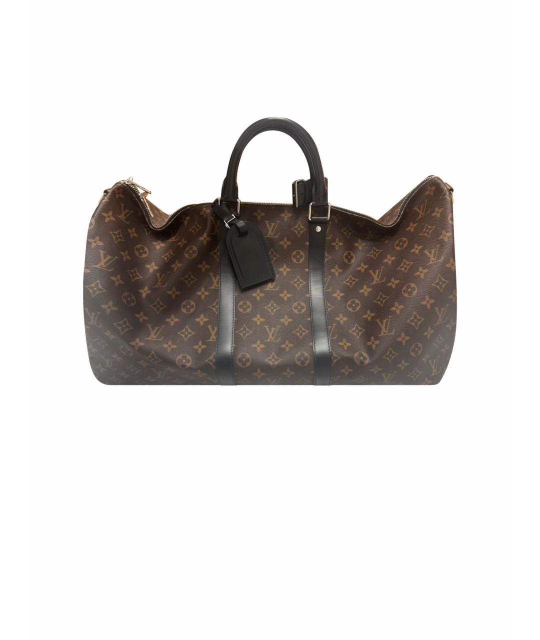 LOUIS VUITTON Коричневая кожаная дорожная/спортивная сумка, фото 1