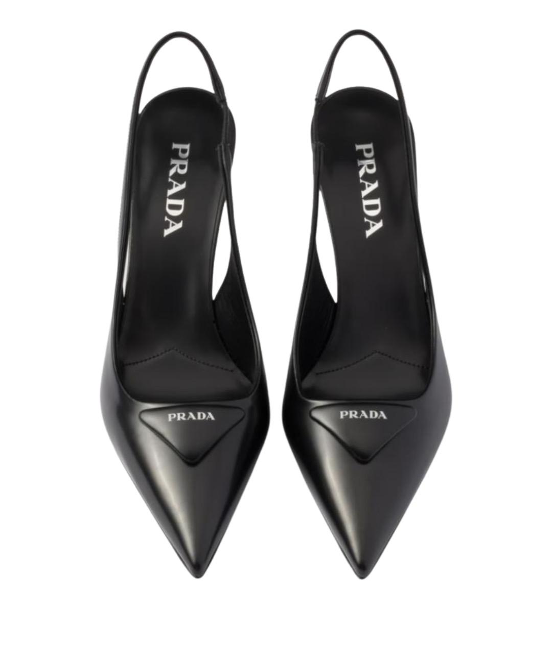 PRADA Черные кожаные туфли, фото 3